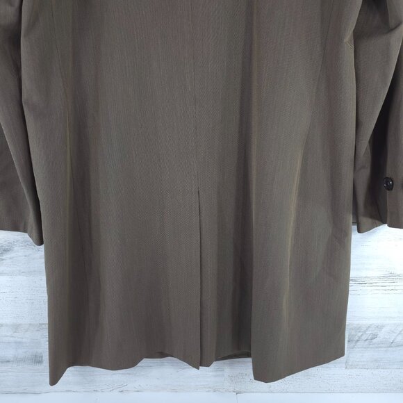 MICHAEL KORS BROWN RAIN COAT MEN'S SIZE 46L FOUR BUTTONS POCKETS LINING *EUC* - Picture 8 of 16